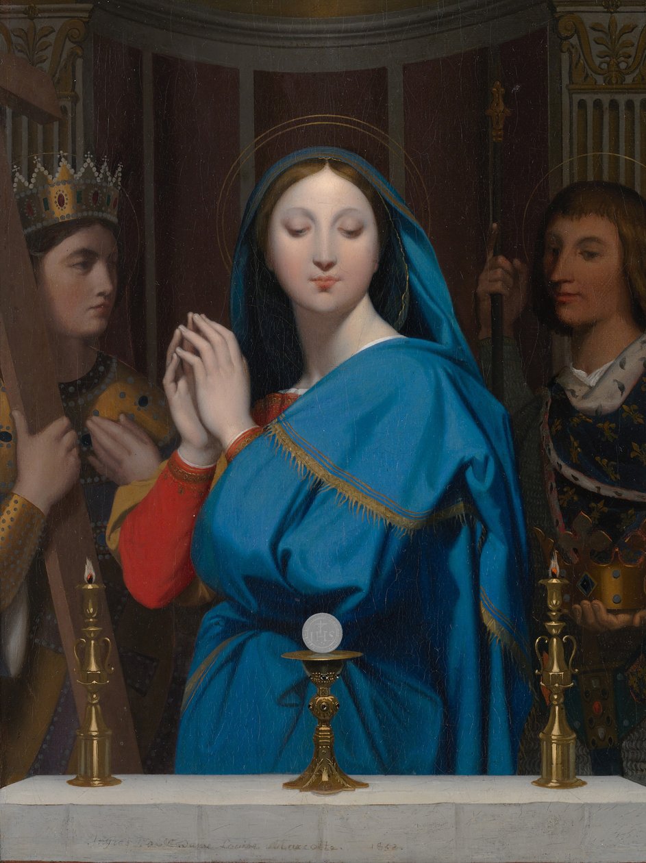 The Virgin Adoring the Host, 1852. av Jean Auguste Dominique Ingres