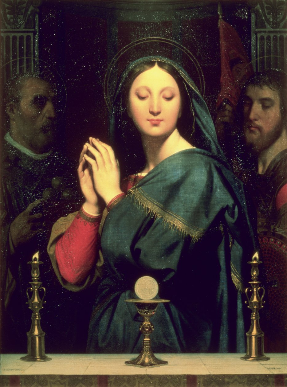 Jomfruen med verten, 1841 av Jean Auguste Dominique Ingres