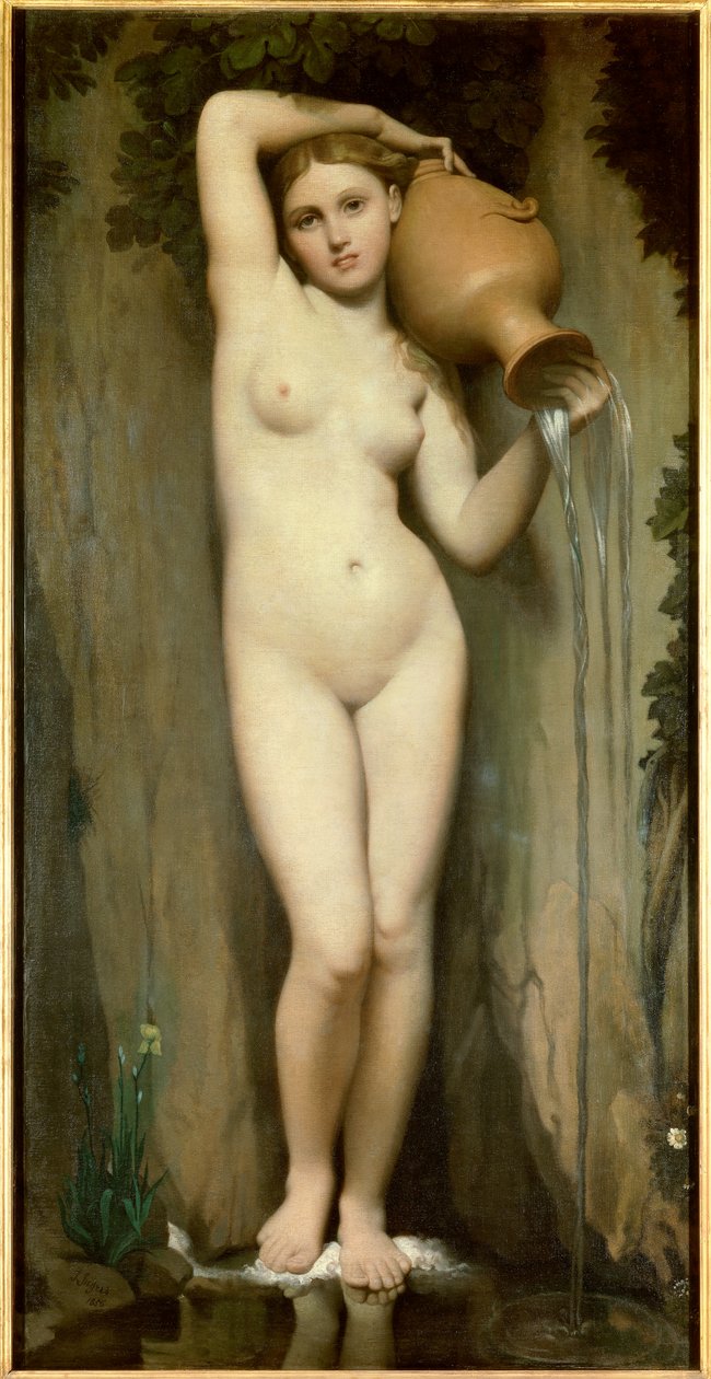 Kildemaleriet av Jean-Auguste Dominique Ingres (1780-1867) 1856 Dim 1,63 x 0,80. Paris. Orsay museum av Jean Auguste Dominique Ingres