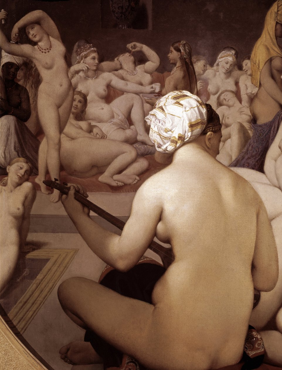 Det tyrkiske badet, detalj (1862 - Olje på tre) av Jean Auguste Dominique Ingres