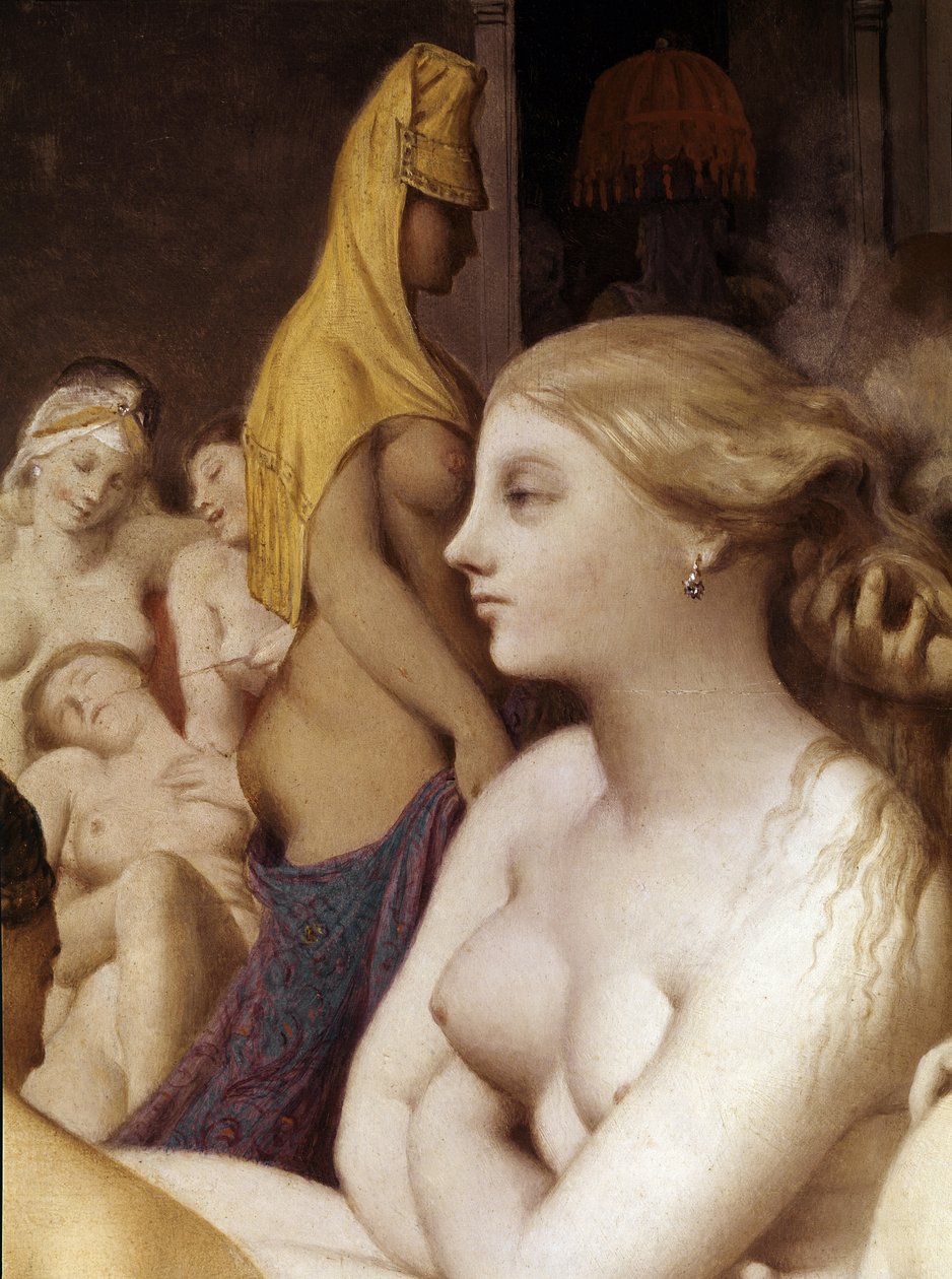 Det tyrkiske badet, detalj (1862, olje på tre) av Jean Auguste Dominique Ingres