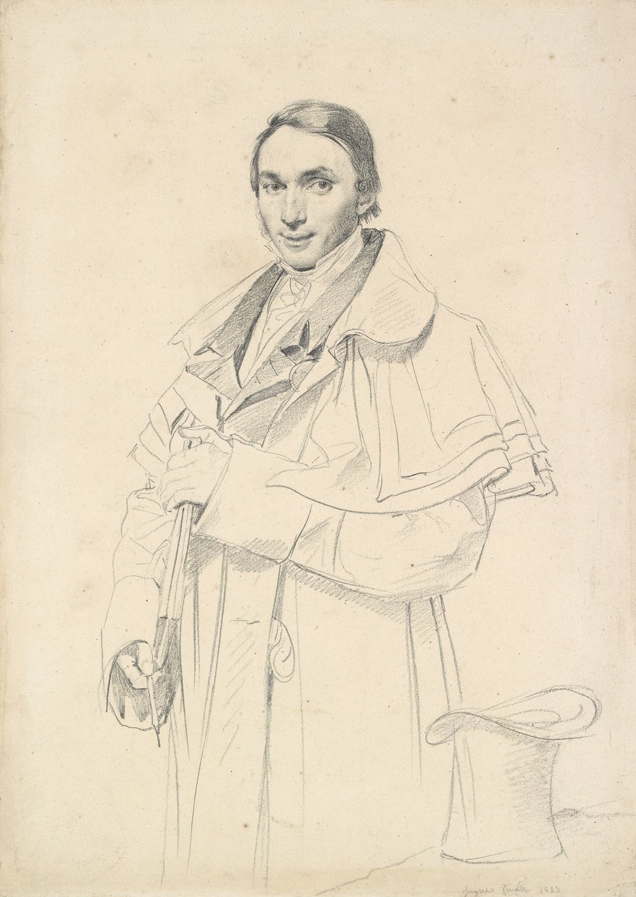 Tre-kvarts portrett av Jean-Francois-Antoine Forest, 1823 av Jean Auguste Dominique Ingres