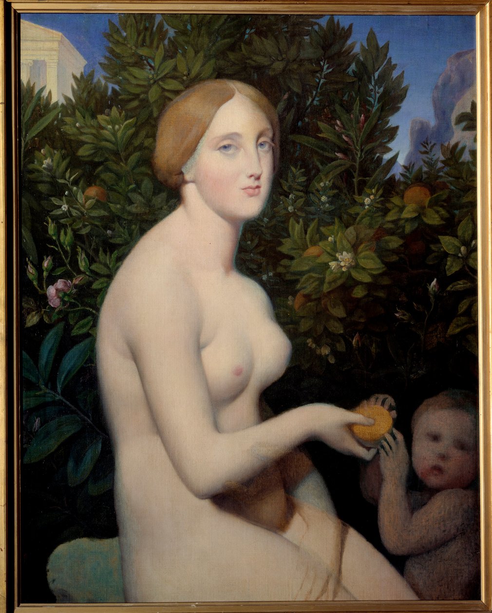 Venus a Paphos, portrett av Madame Balay (1833 - 1901). Maleri av Jean Auguste Dominique Ingres (1780-1867), maleri fullført av Alexandre Desgoffe (1805-1882) av Jean Auguste Dominique Ingres