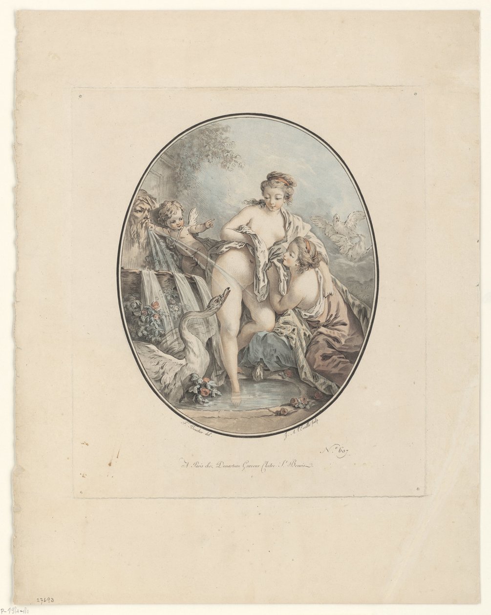 Leda og svanen av Jean Augustin Léveillé