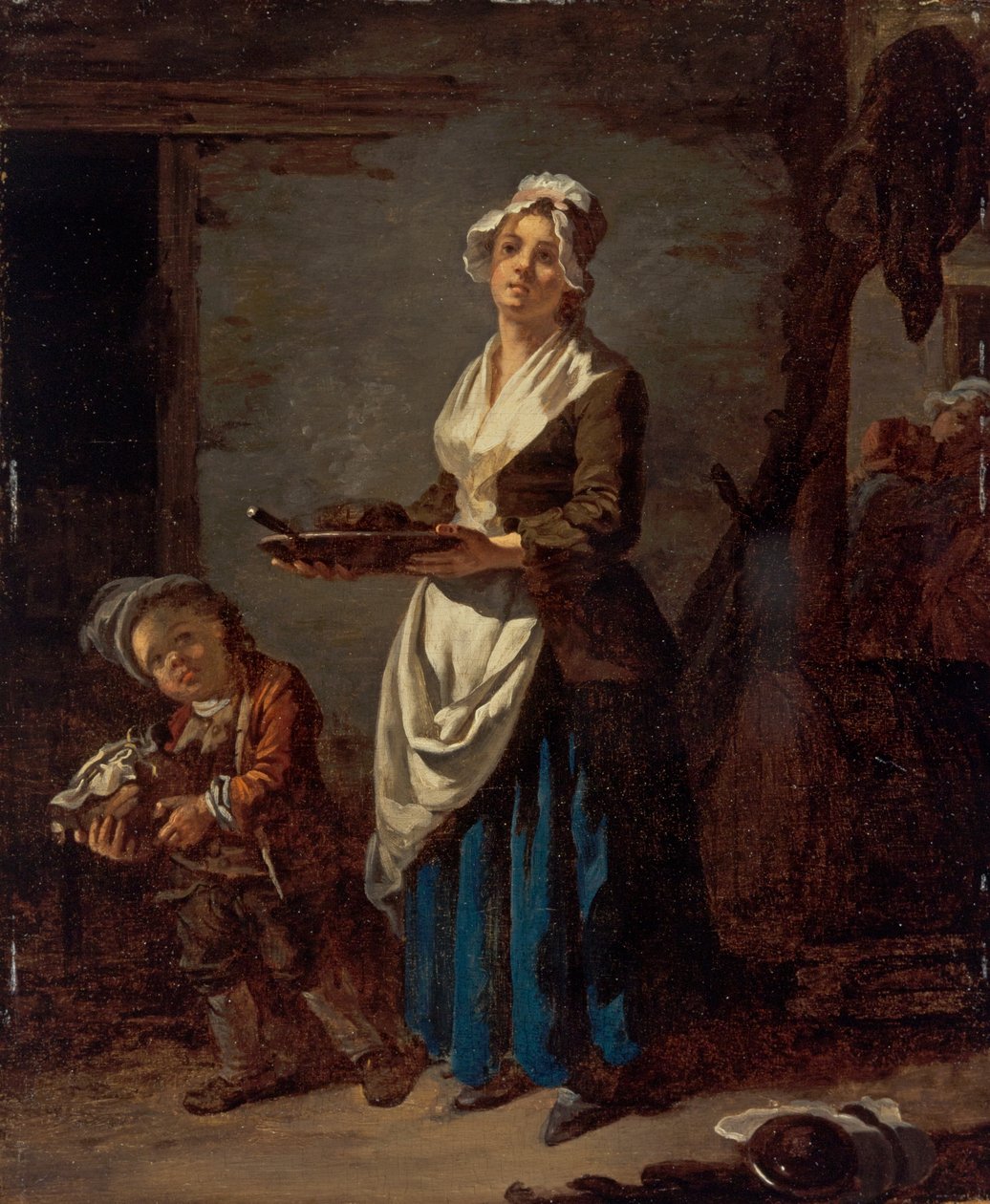 En kjøkkenhjelp og en kokepike av Jean Baptiste (1728 1806) Charpentier