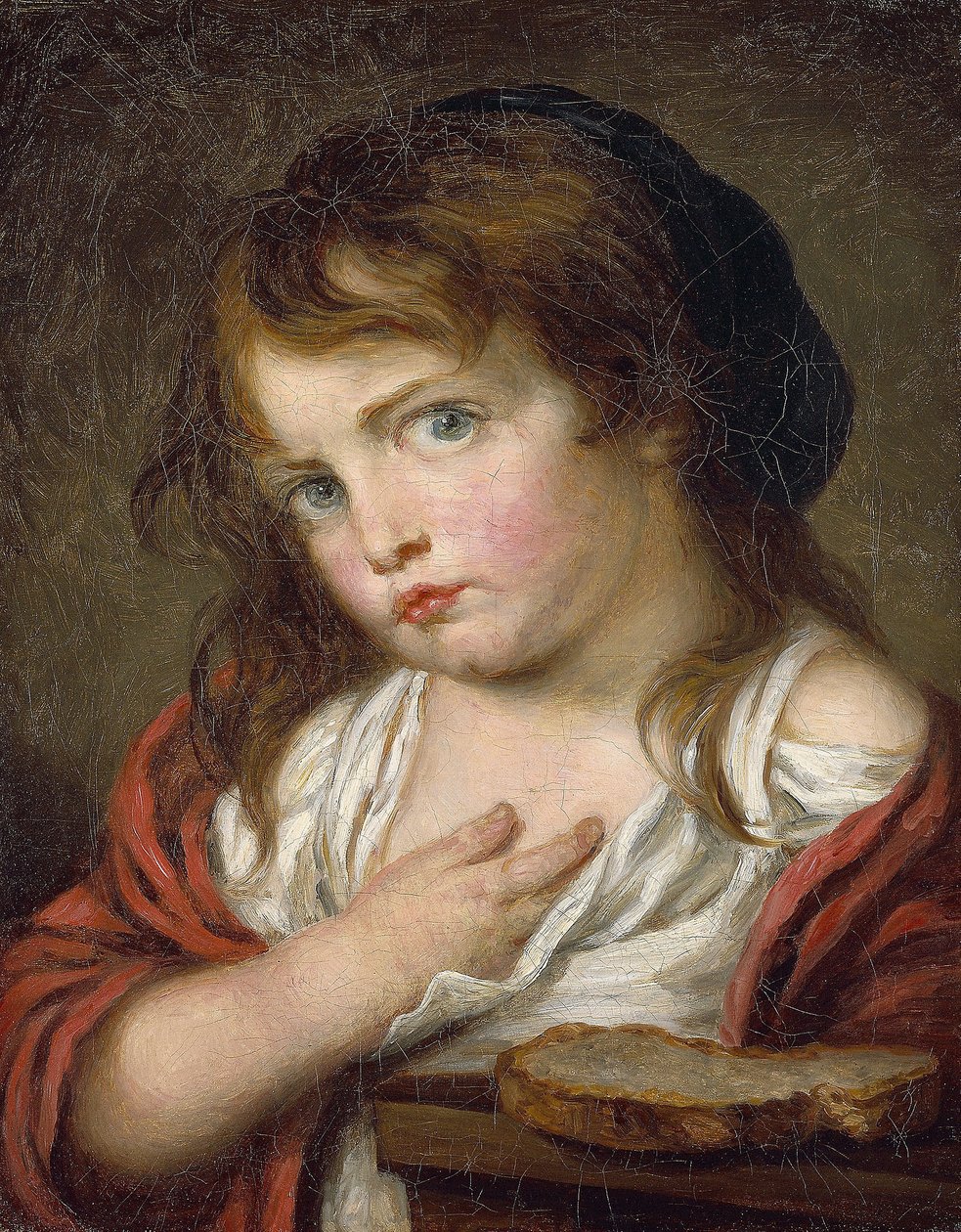 Liten jente som truter av Jean Baptiste (after) Greuze