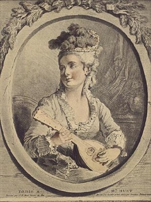 Madame Huet, gravering av Gilles Demarteau av Jean Baptiste (after) Huet