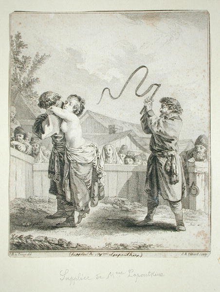 Bønn fra Madame Lapoutkine, gravert av Jean Baptiste Tilliard (gravering) av Jean Baptiste (after) Le Prince