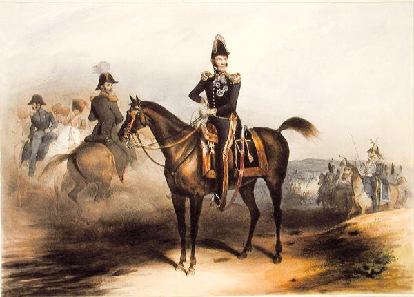 Rytterportrett av Leopold I (1790-1865) konge av Belgia av Jean Baptiste (after) Madou