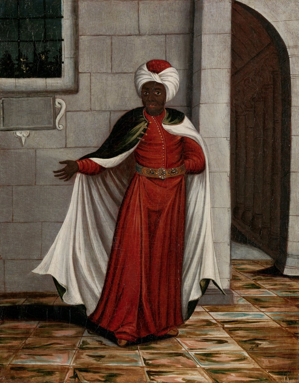 Kislar Aghassi, sjef for sultanens svarte evnukker av Jean Baptiste (circle of) Vanmour