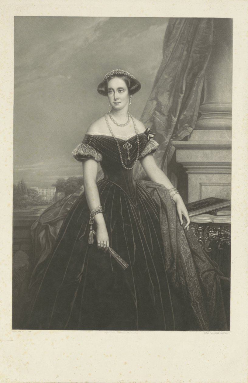 Portrett av Louisa Aug. wilh. Amalia av Preussen, konsort av prins Frederik uten bildetekst til Nic. De Keyser av Jean Baptiste Alfred Cornilliet