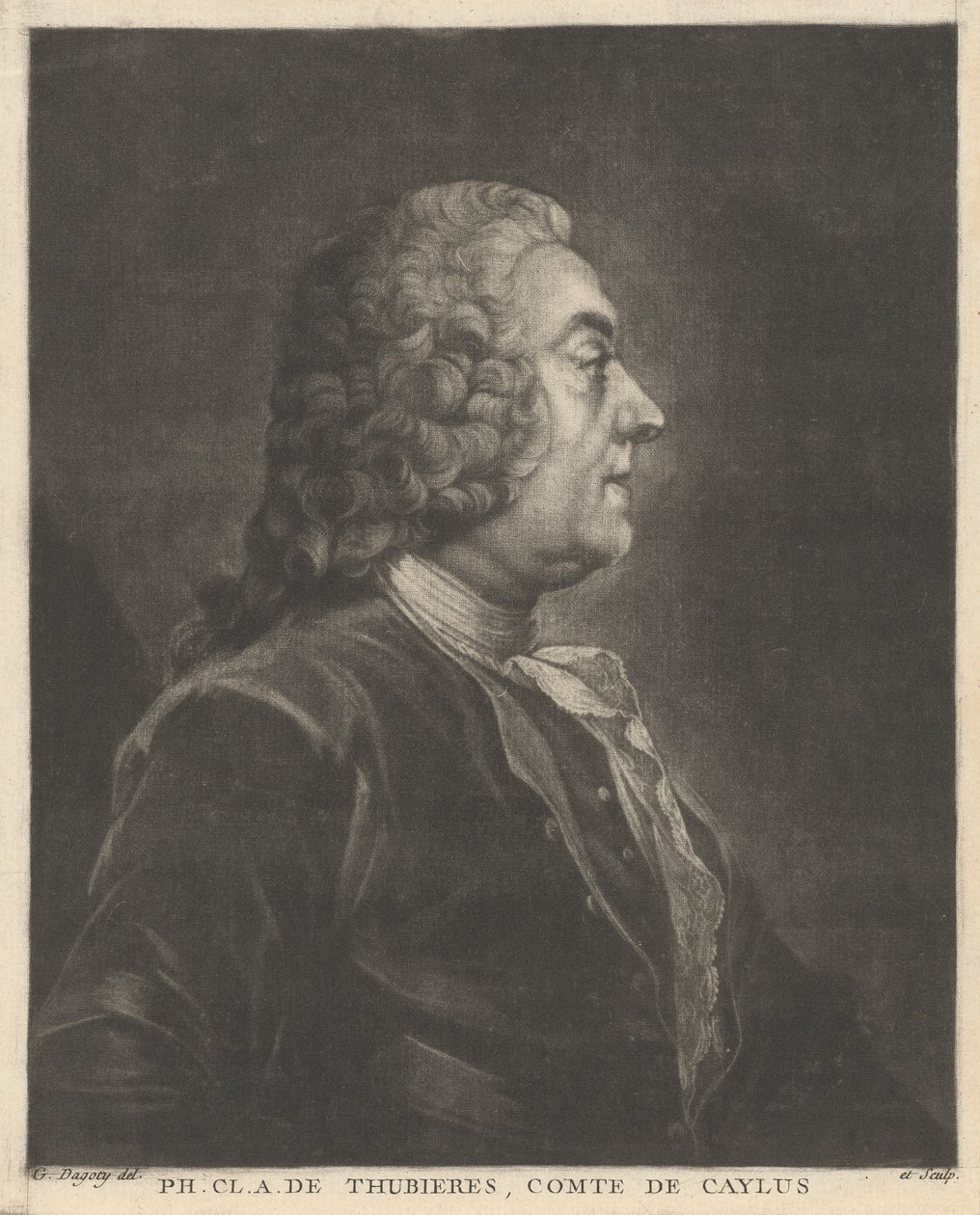 Ph. Cl. A. de Thubières, greve av Caylus av Jean Baptiste André Gautier Dagoty