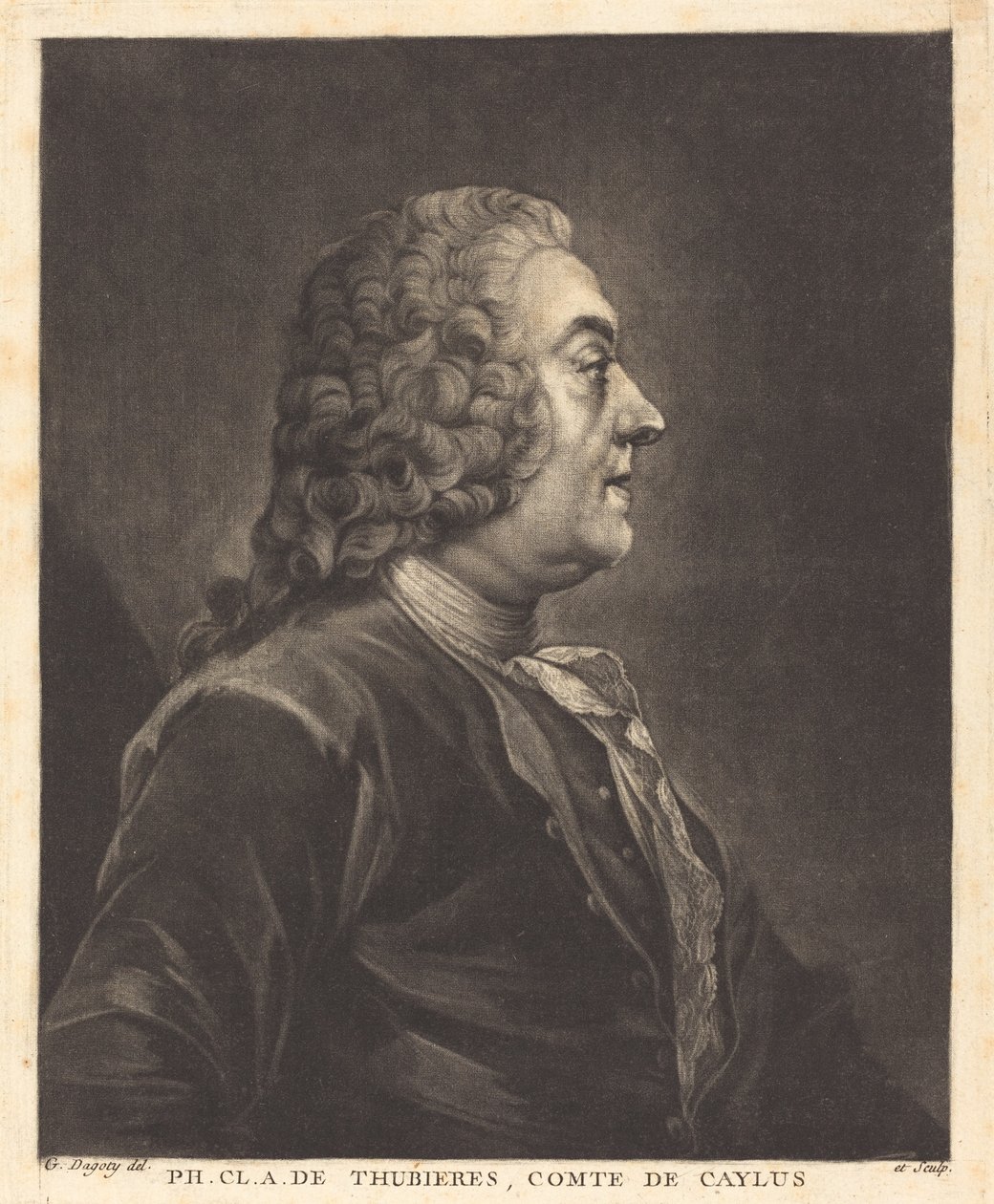 Ph. Cl. A. de Thubières, greve av Caylus av Jean Baptiste André Gautier Dagoty