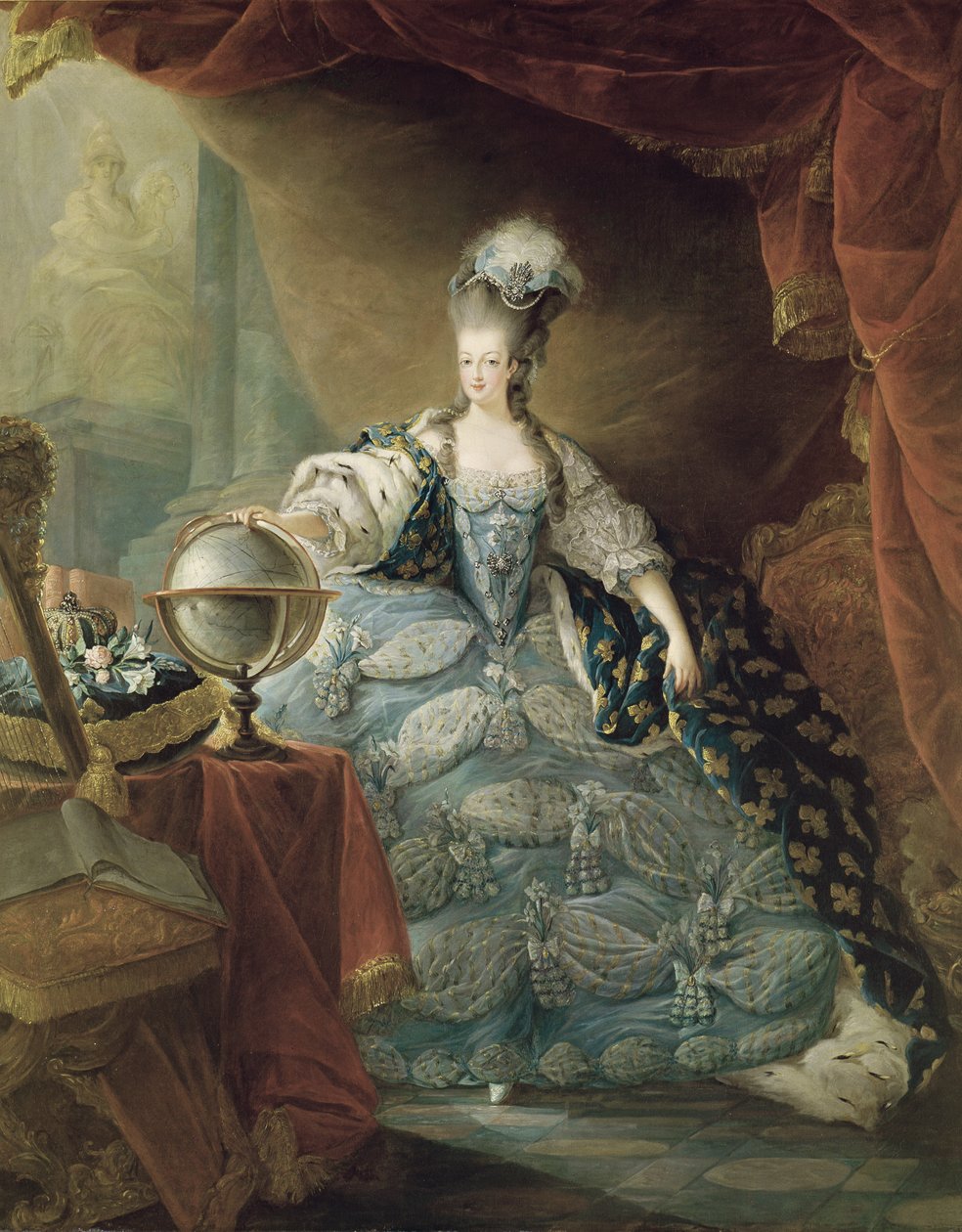 Portrett av Marie Antoinette (1755-93) Dronning av Frankrike, 1775 av Jean Baptiste Andre Gautier D