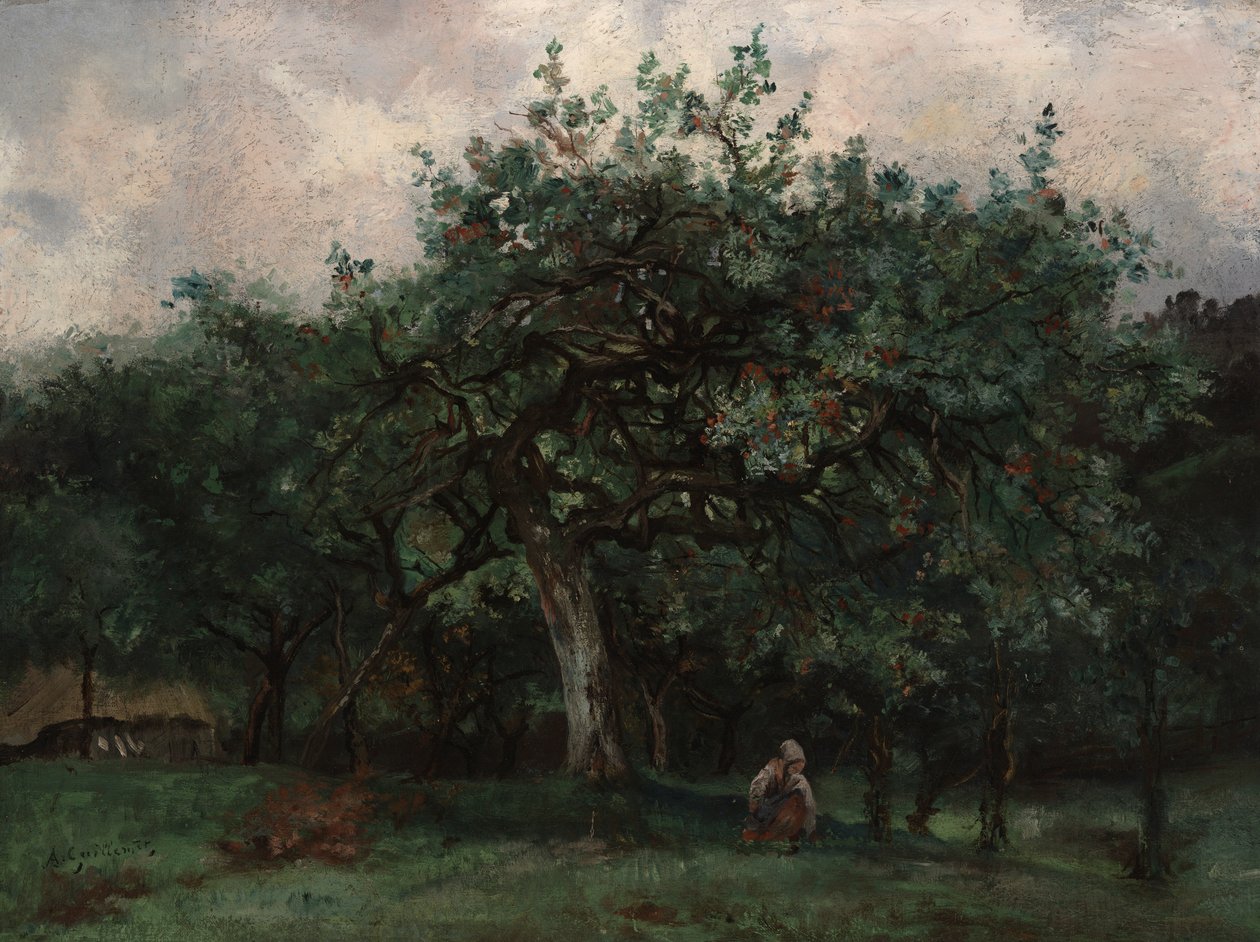 Landskap med liten jente av Jean Baptiste Antoine Guillemet