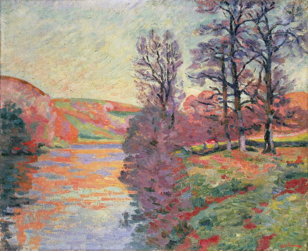 Landskap fra elven Creuse, ca. 1912 av Jean Baptiste Armand Guillaumin