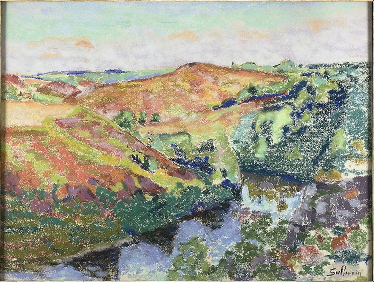 Landskap i Crozant, ca. 1898 (pastell på kremfarget papir) av Jean Baptiste Armand Guillaumin