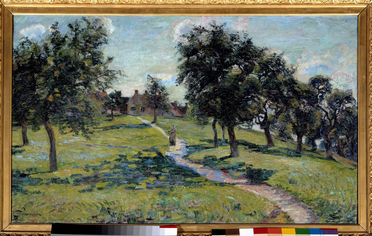 Landskap i Normandie: epletrær. Maleri av Jean Baptiste Armand Guillaumin (1841-1927), cirka 1887, olje på lerret. Dimensjon 0,60 x 1m. Paris, Musee d
