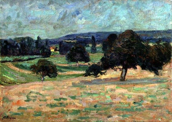 Landskap i Ile de France, ca. 1895 (olje på lerret) av Jean Baptiste Armand Guillaumin