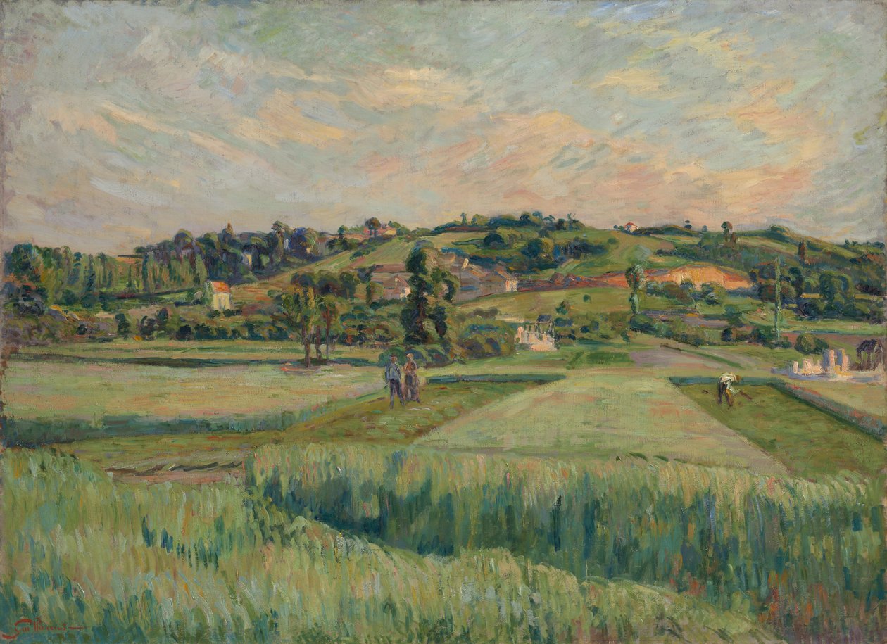 Landskap, Ile-de-France, ca. 1885 av Jean Baptiste Armand Guillaumin
