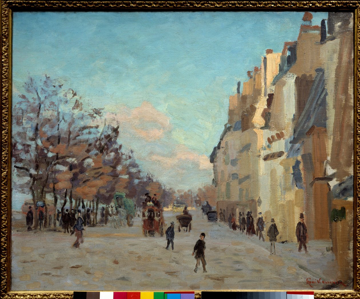 Quai de la gare i Paris, snøeffekt Maleri av Jean baptiste armand Guillaumin (1841-1927) 1800-tallet Søn. 0,5x0,61 m Paris, Orsay-museet av Jean Baptiste Armand Guillaumin