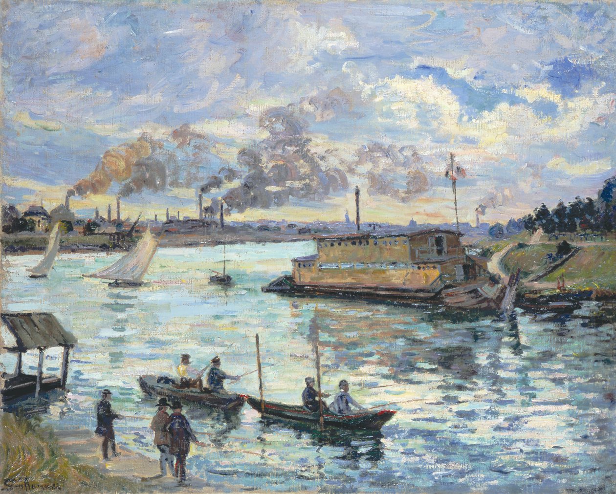 Elvescene, 1890 av Jean Baptiste Armand Guillaumin