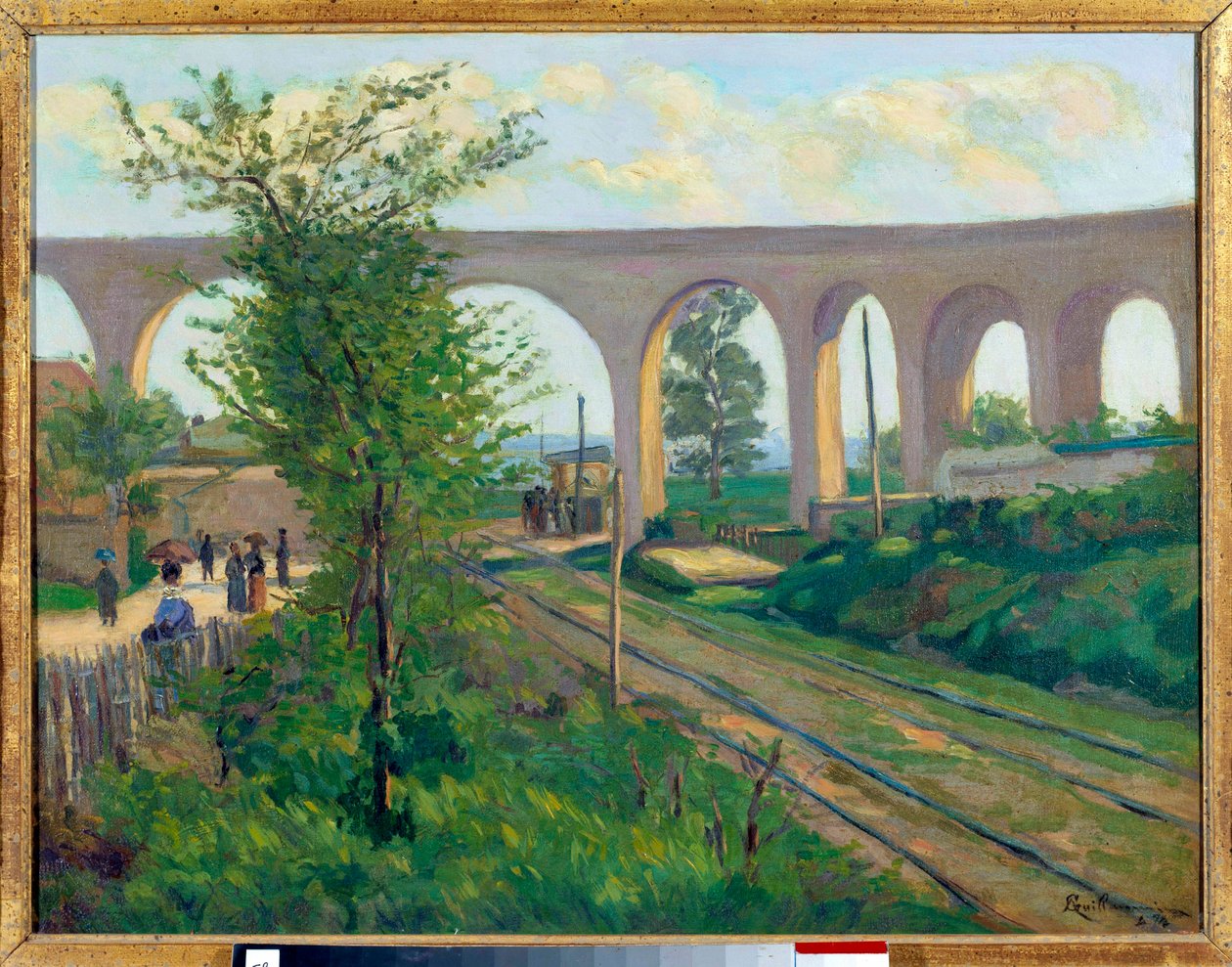 Akvedukten ved Arcueil, jernbanelinjen til Sceaux av Jean Baptiste Armand Guillaumin