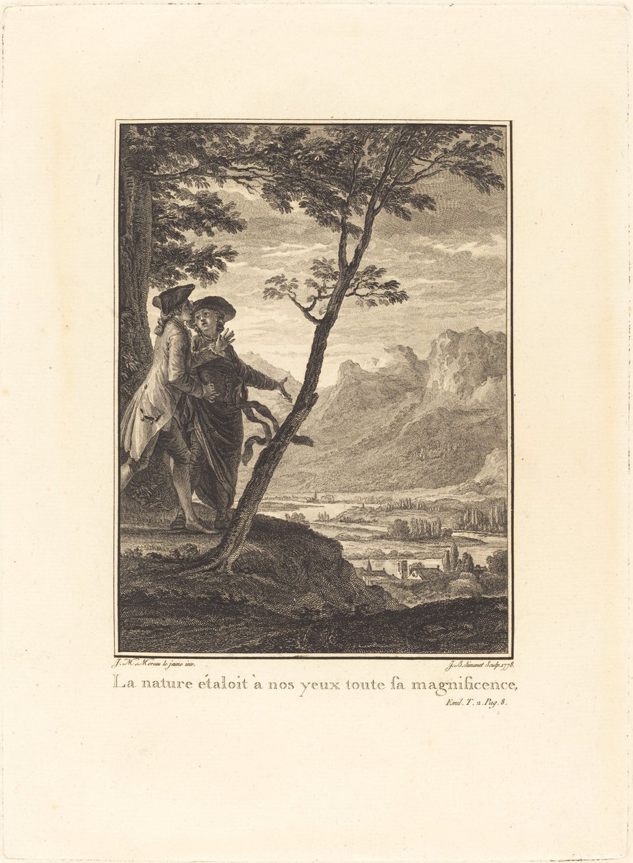Naturen viste for våre øyne all sin storhet av Jean Baptiste Blaise Simonet after Jean Michel Moreau