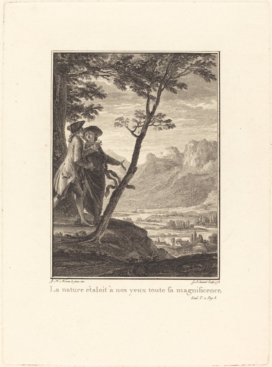 Naturen viste for våre øyne all sin storhet av Jean Baptiste Blaise Simonet after Jean Michel Moreau