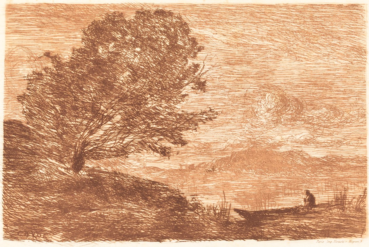 En innsjø i Tyrol (Un lac du Tyrol) av Jean Baptiste Camille Corot