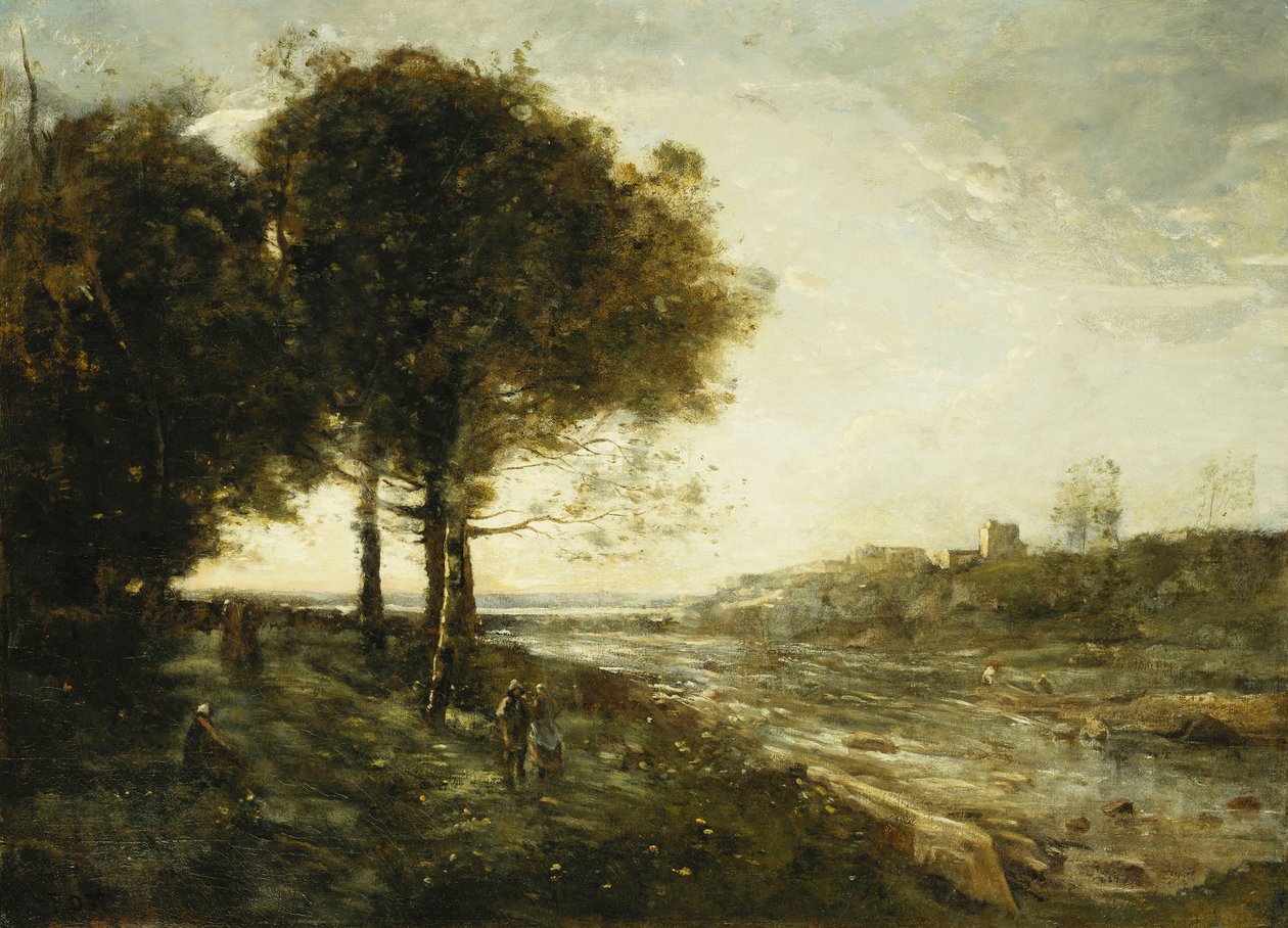 En elv i Romagna; En torrent i Romagna, av Jean Baptiste Camille Corot