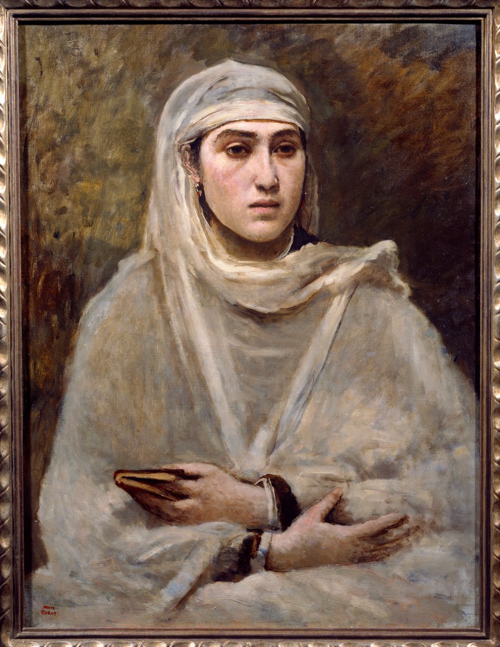 algerisk. Maleri av Camille Corot (1796-1875) av Jean Baptiste Camille Corot