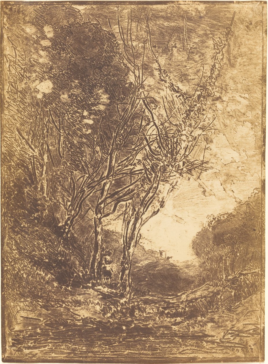 Bakhold av Jean Baptiste Camille Corot