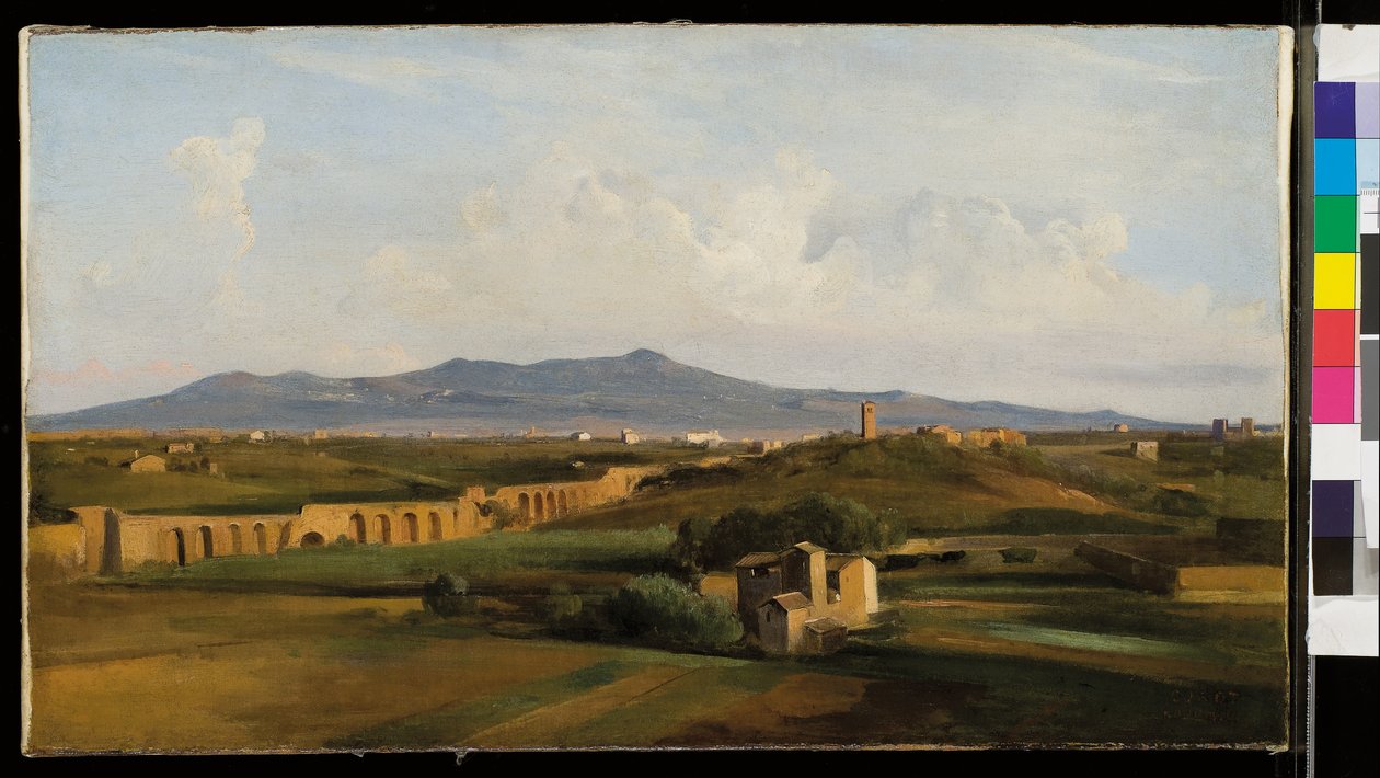 Akvedukt på det romerske landskapet av Jean Baptiste Camille Corot