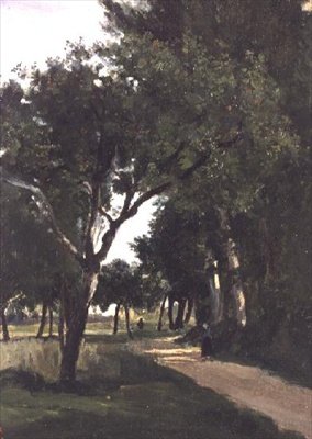 Avenue in the Woods, nær Chaville, ca. 1824 av Jean Baptiste Camille Corot