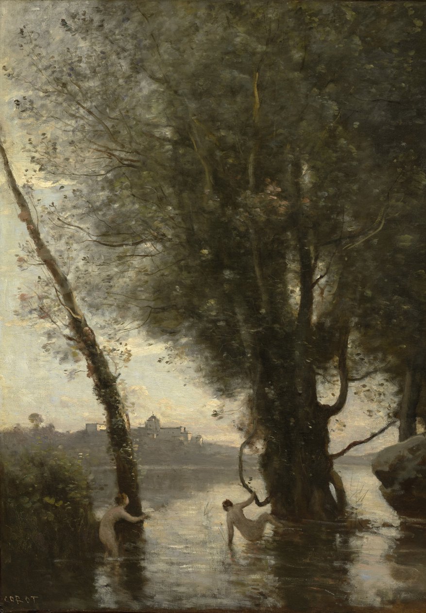 Badende på Borromeo-øyene, ca. 1865-70 av Jean Baptiste Camille Corot