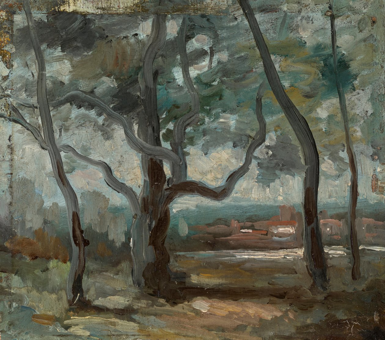 Det store treet (studie) av Jean Baptiste Camille Corot