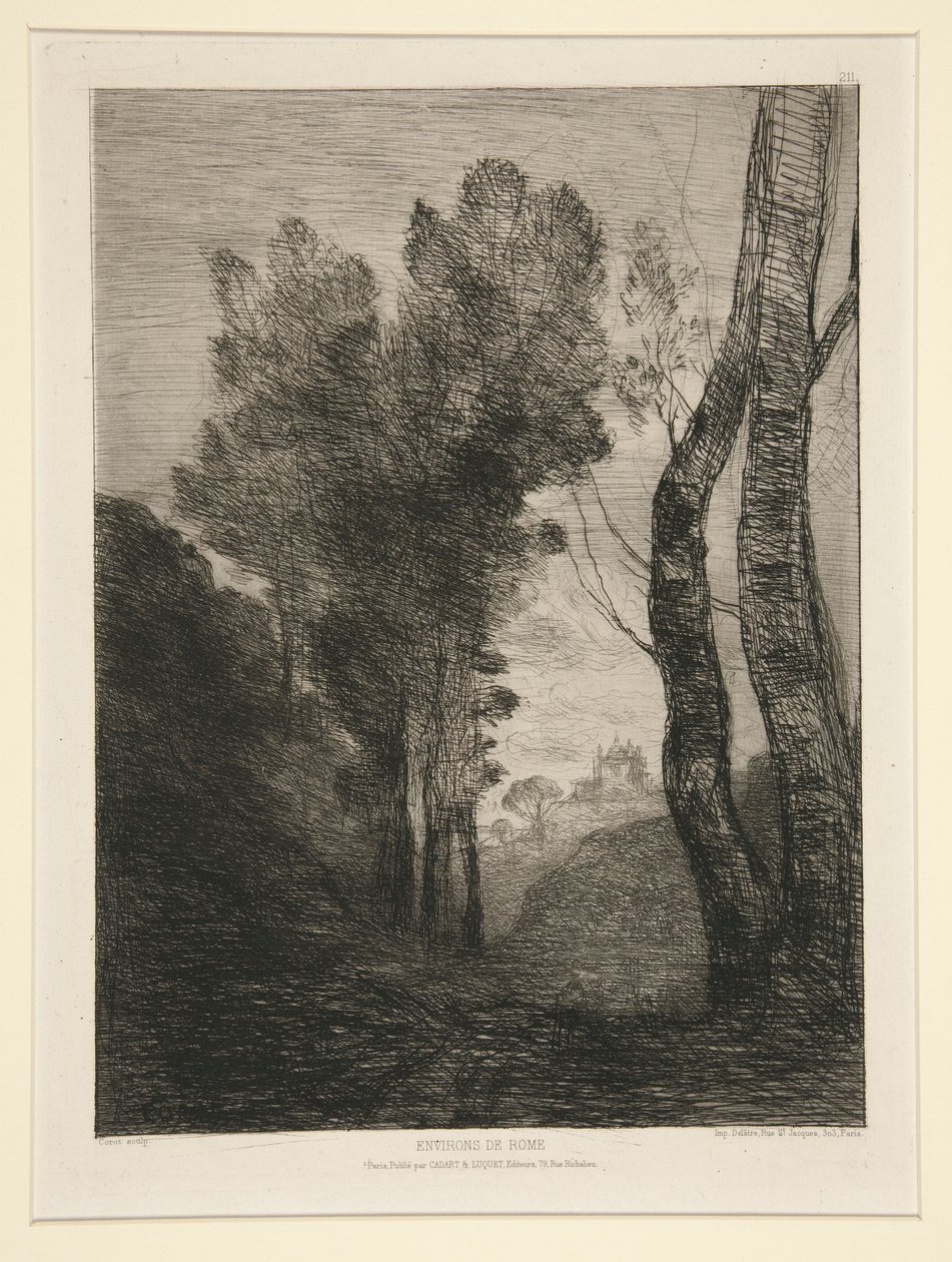 Romas omgivelser (nær Roma) av Jean Baptiste Camille Corot