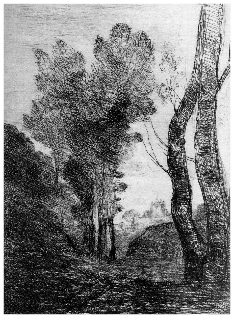 Romas omgivelser, c1815-1865, 1924 av Jean Baptiste Camille Corot