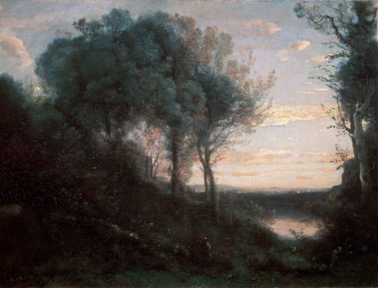 Kveld, 1850-1860-årene. av Jean Baptiste Camille Corot