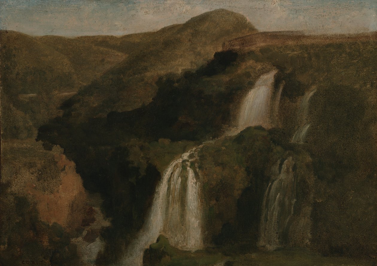Falls of Tivoli av Jean Baptiste Camille Corot