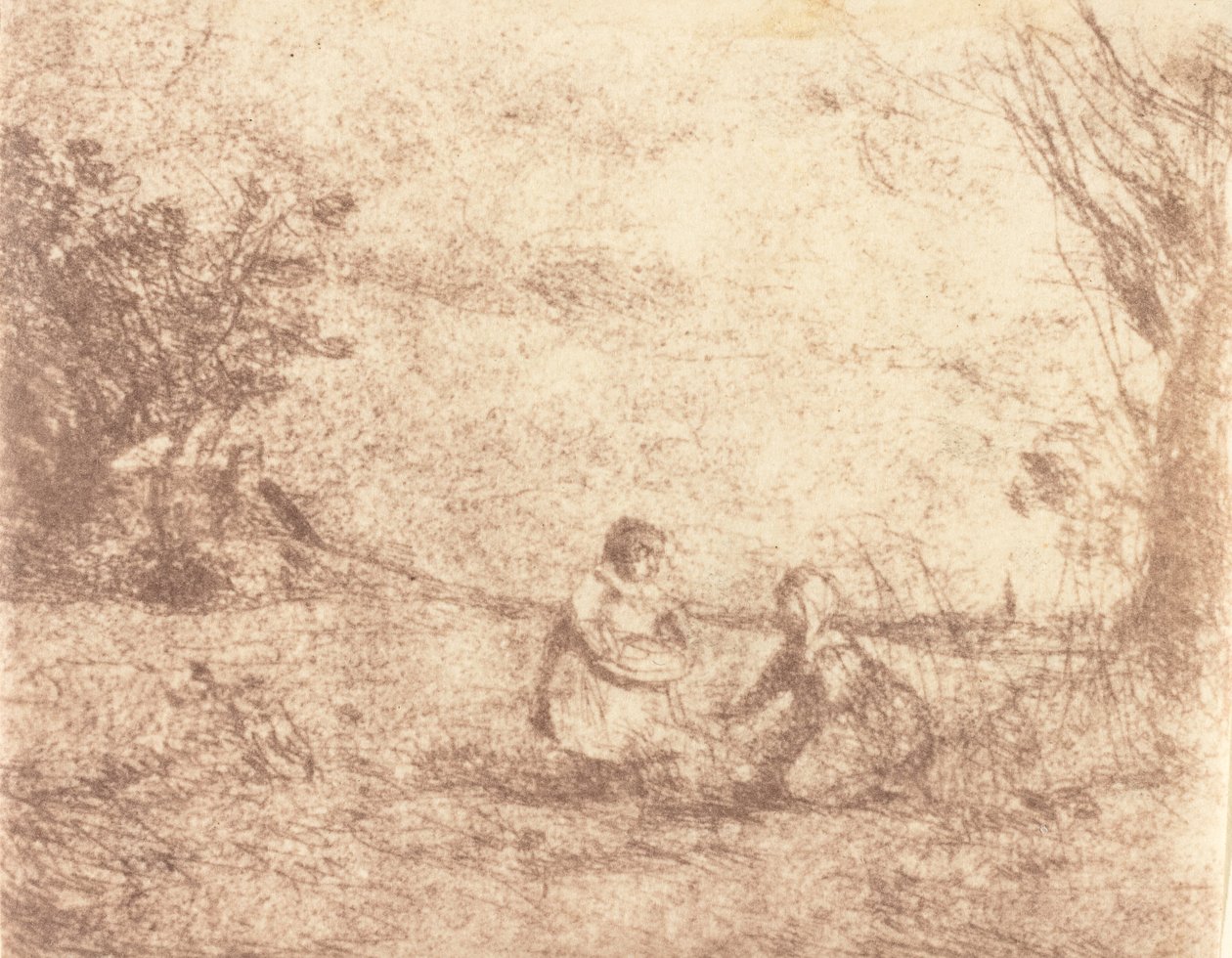 Gårdsbarn Gårdsbarn, 1853. av Jean Baptiste Camille Corot