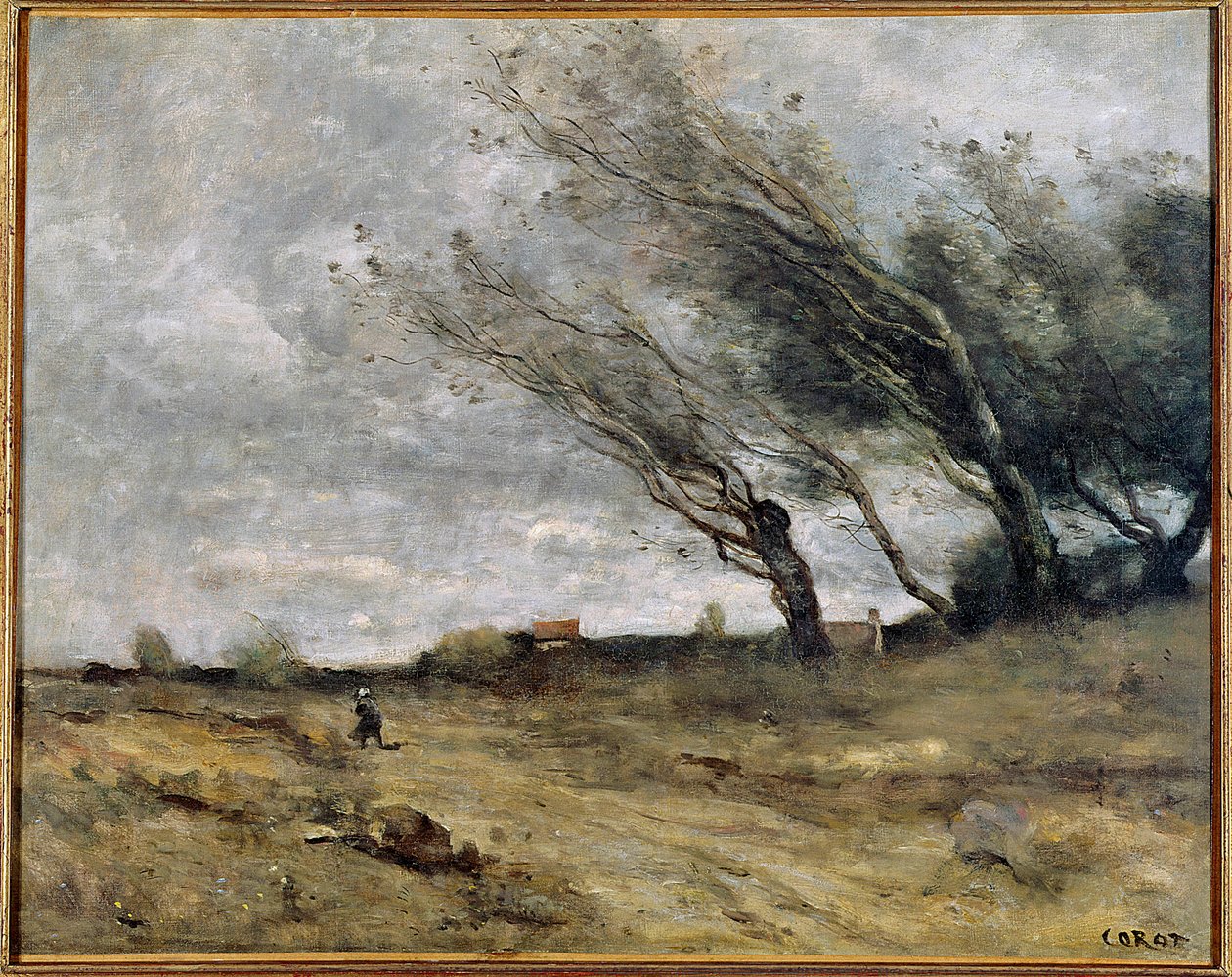 Gale-maleri av Camille Corot (1796-1875) 1870 Søn. 0,47 X 0,58 m Reims. Museum of Fine Arts av Jean Baptiste Camille Corot