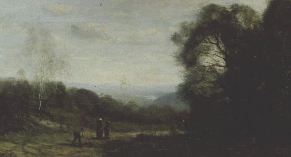 I åsene over Ville DAvray av Jean Baptiste Camille Corot