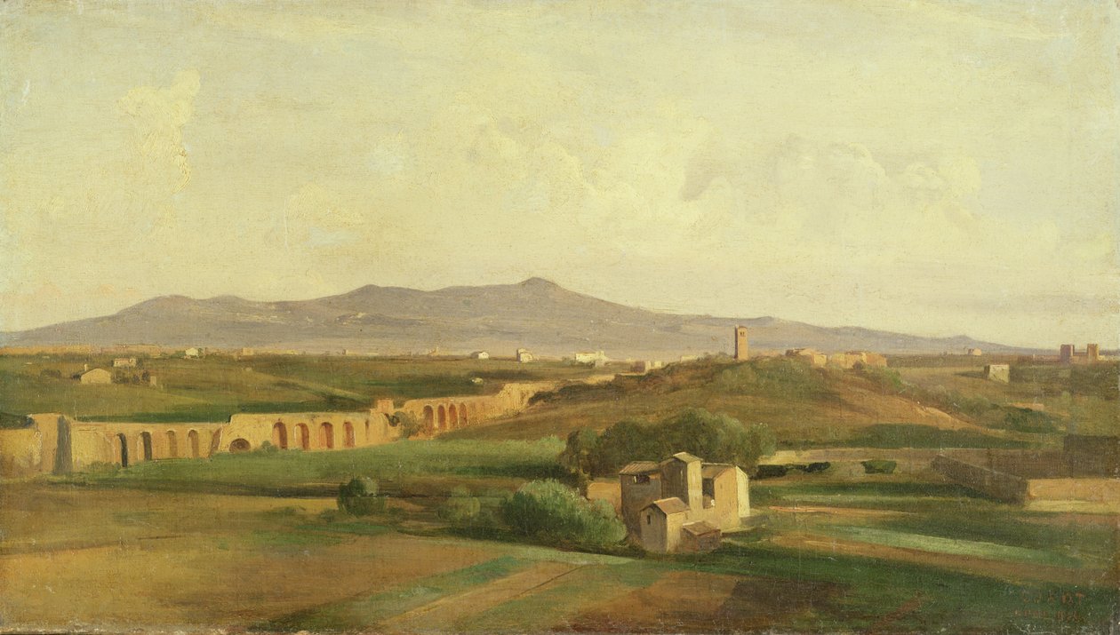 Italiensk landskap av Jean Baptiste Camille Corot