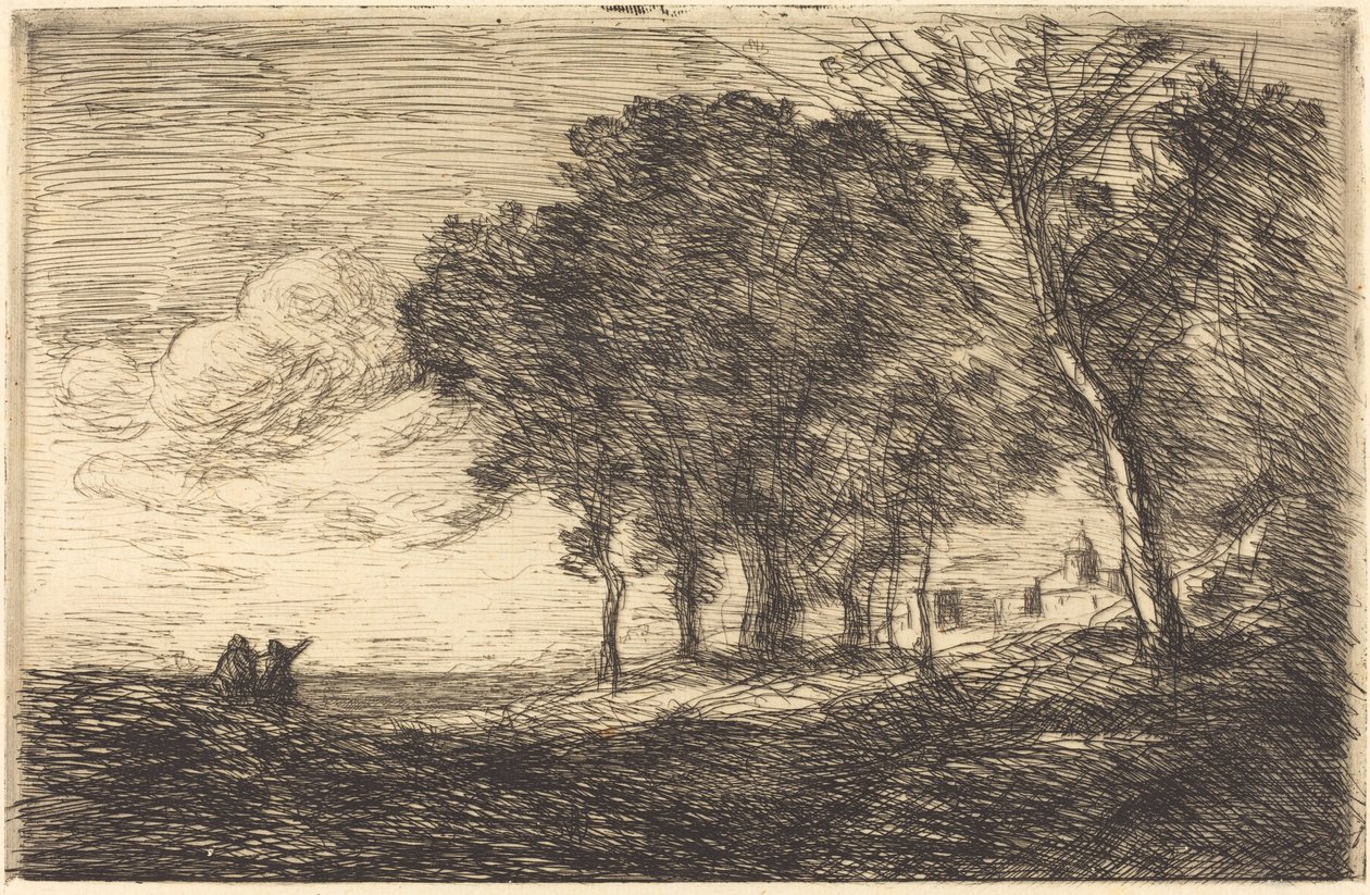 Italiensk landskap Italiensk landskap, ca. 1865. av Jean Baptiste Camille Corot