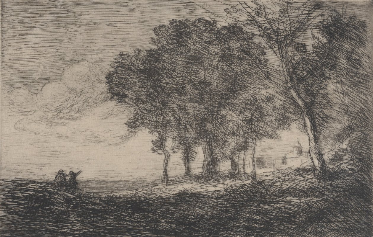 Italiensk landskap Italiensk landskap, ca. 1865. av Jean Baptiste Camille Corot