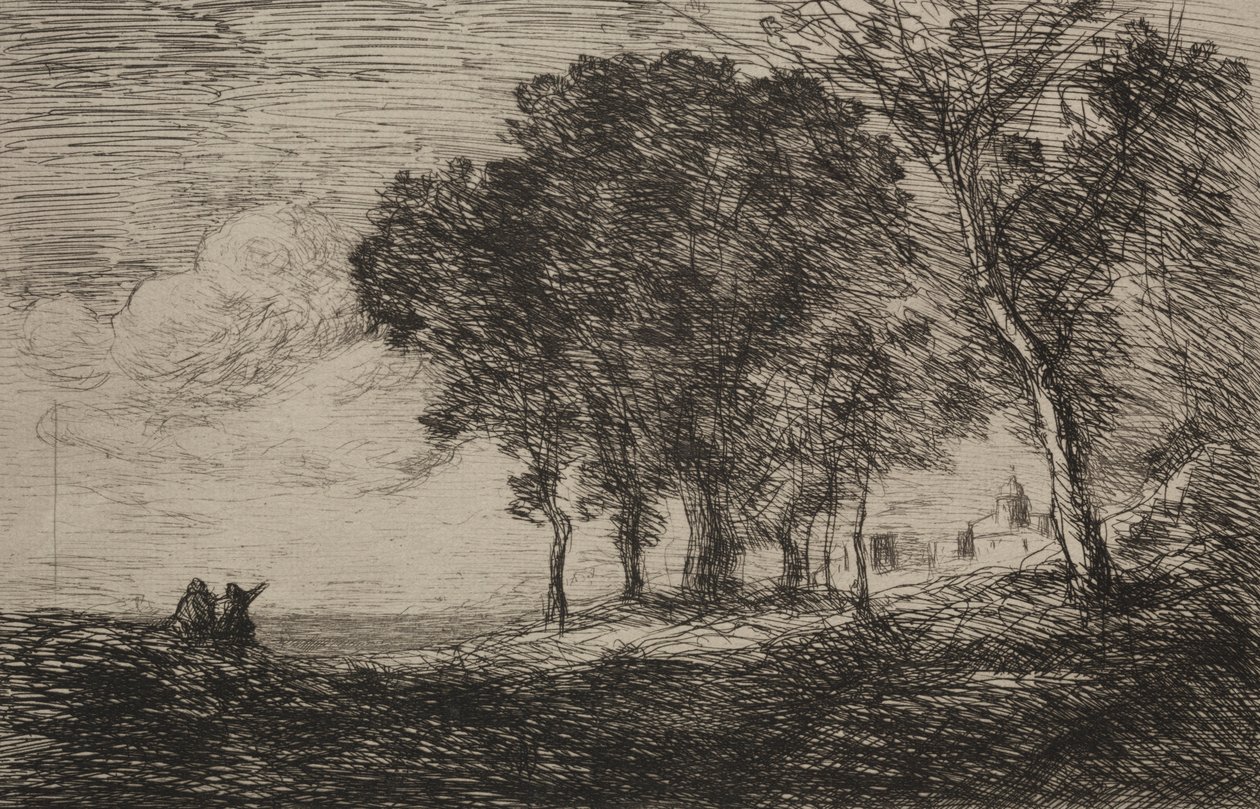 Italiensk landskap, ca. 1865. av Jean Baptiste Camille Corot