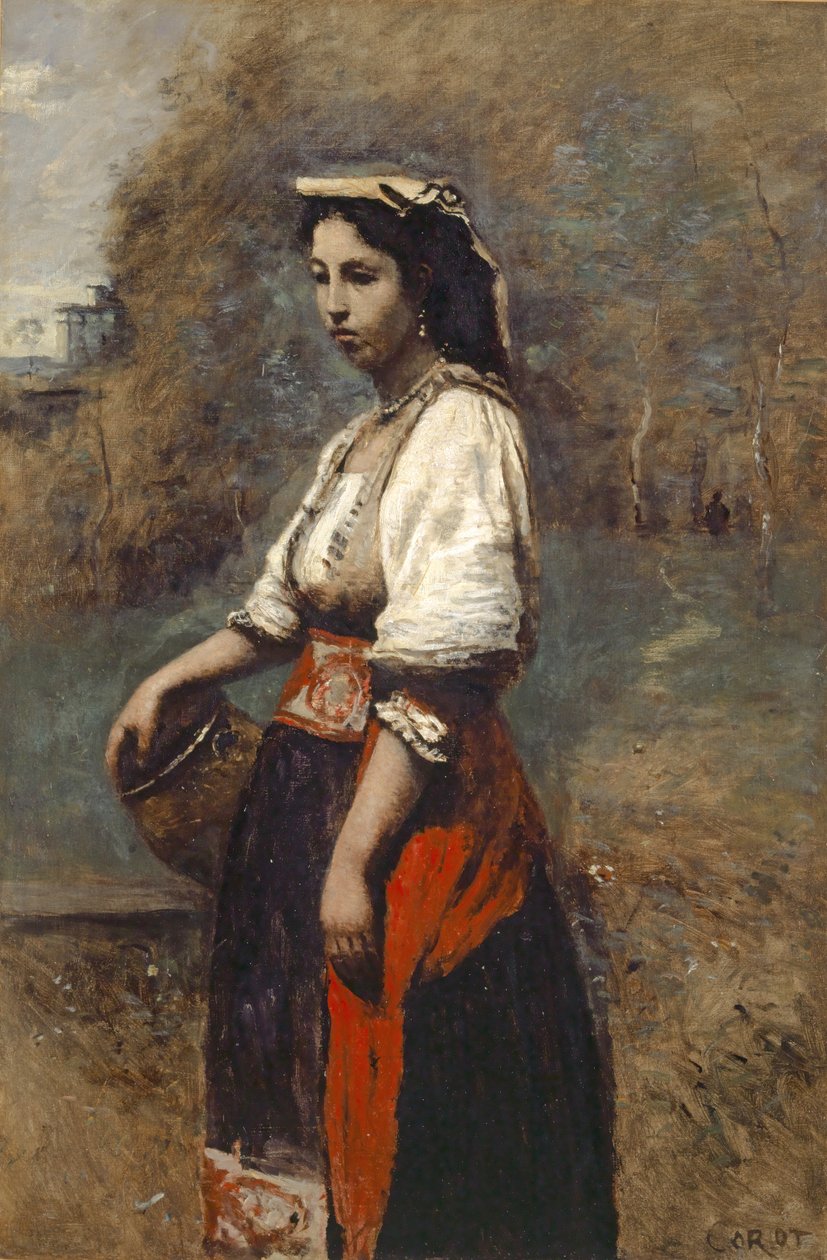 Italiensk kvinne ved brønnen av Jean Baptiste Camille Corot