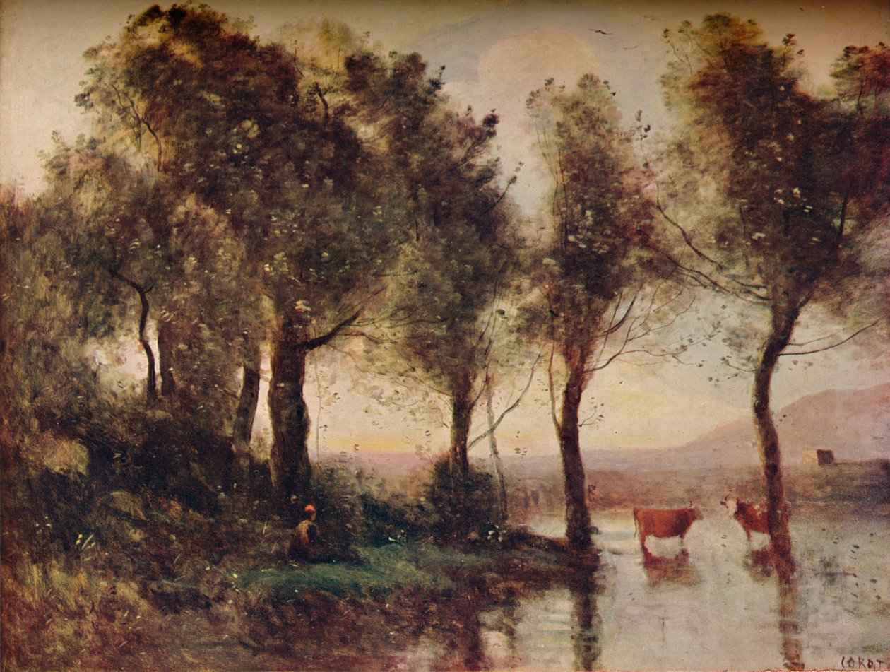 LEtang, The Ponds, 1800-tallet, 1910 av Jean Baptiste Camille Corot